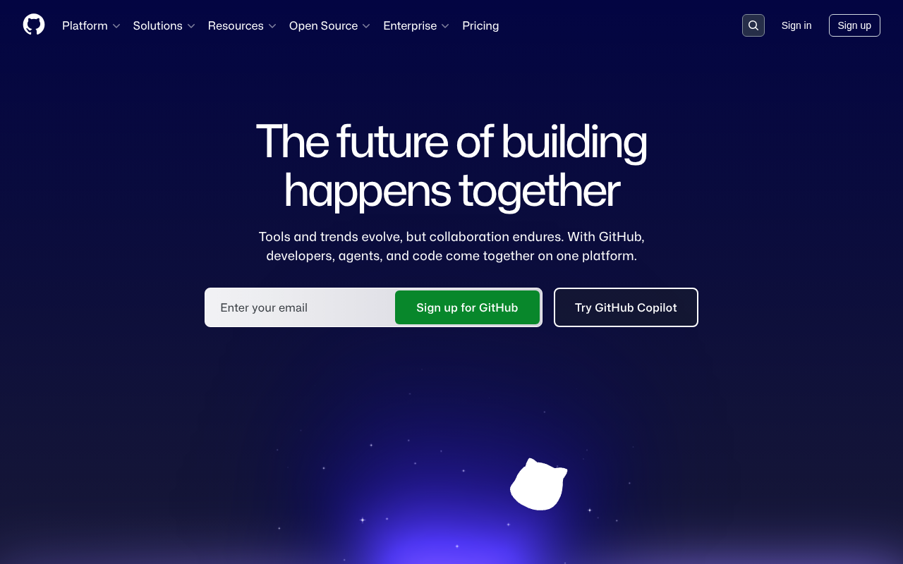 GitHub homepage rendered by ScreenshotAPIs
